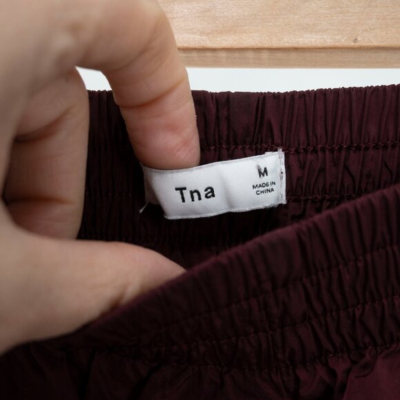 Aritzia TNA Dope Dyed Trackpant Burgundy Maroon | Medium - Picture 3 of 8